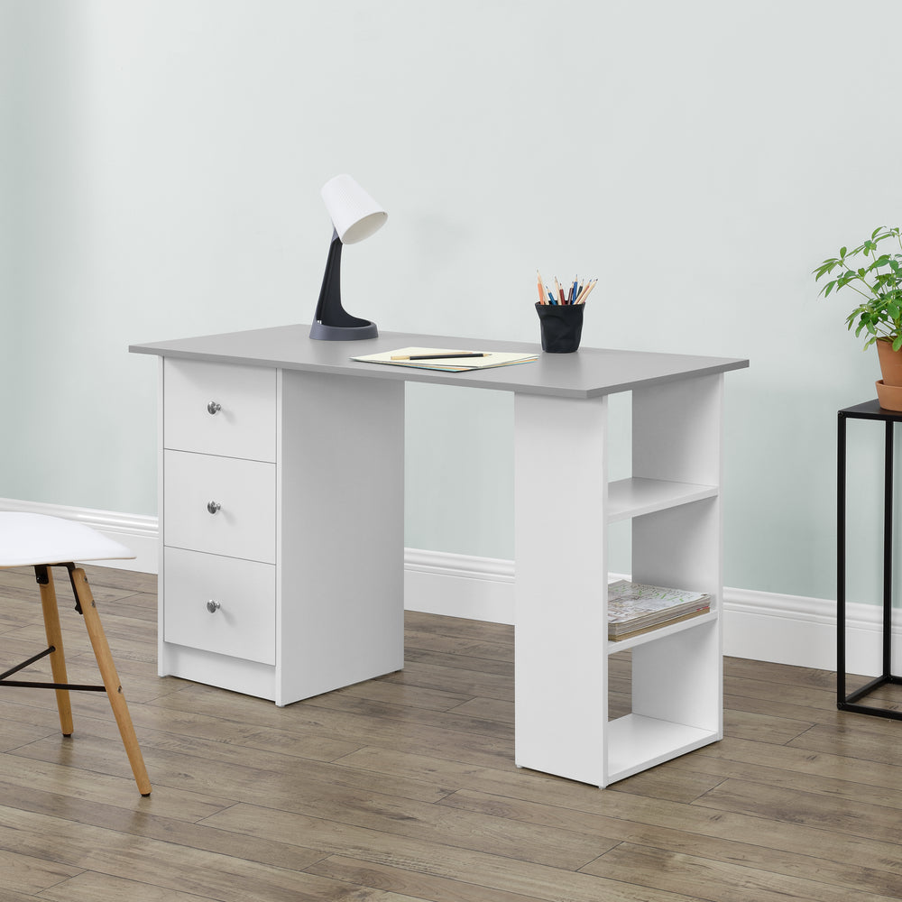 Schreibtisch Lemberg 120x50x72 cm mit Schubladen + Ablage en.casa - premiumXL