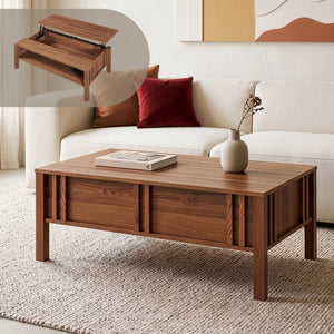 Couchtisch Kilmandar mit Liftfunktion 105x59x40/53 cm Walnussoptik [en.casa]