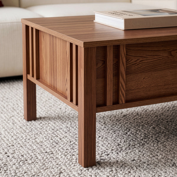 Couchtisch Kilmandar mit Liftfunktion 105x59x40/53 cm Walnussoptik [en.casa]
