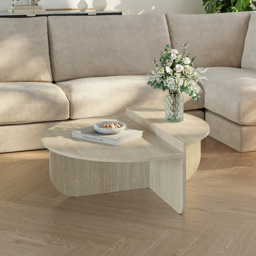 Couchtisch Tondesdaslo mit doppelter Tischplatte [en.casa]