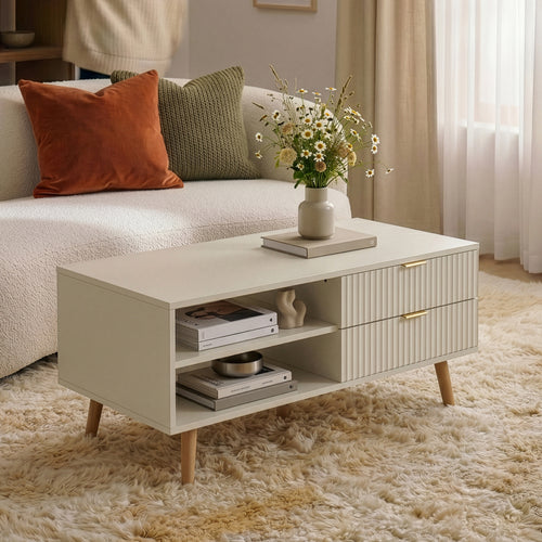 Couchtisch Nand mit 2 Schubladen [en.casa]