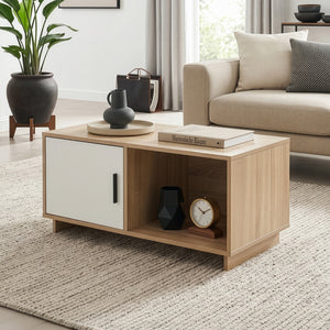 Couchtisch Kenta 80x45x40 cm Sonoma-Eicheoptik/Weiß [en.casa]
