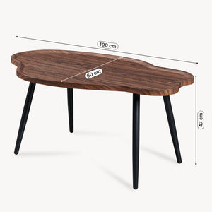 Couchtisch Trestaneng 100x60x47 cm Walnussoptik [en.casa]