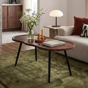 Couchtisch Ken 100 x 60 x 47 cm Walnussoptik [en.casa]