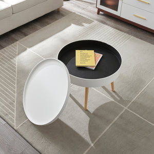 Couchtisch Bongard Weiß Ø60x45 cm [en.casa]