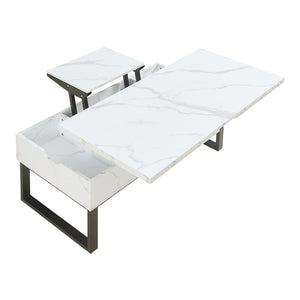 Couchtisch Rauli mit Hebeplatte und Stauraum 100x50x47 cm [en.casa]