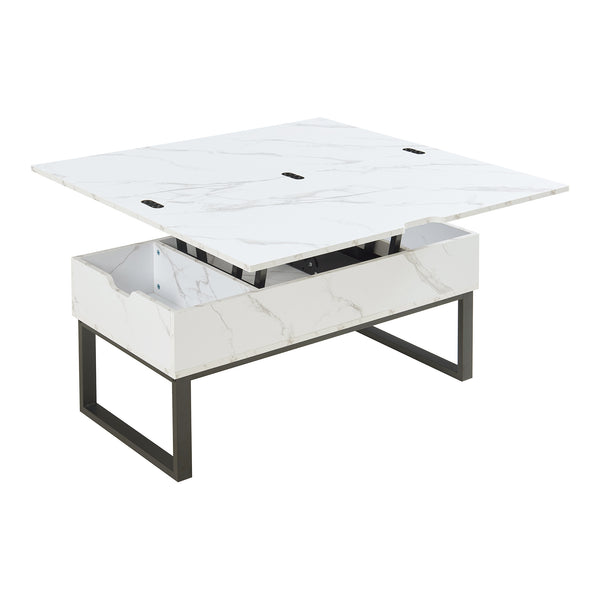 Couchtisch Rauli mit Hebeplatte und Stauraum 100x50x47 cm [en.casa]