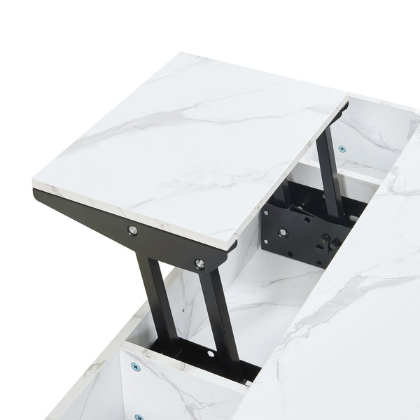 Couchtisch Rauli mit Hebeplatte und Stauraum 100x50x47 cm [en.casa]