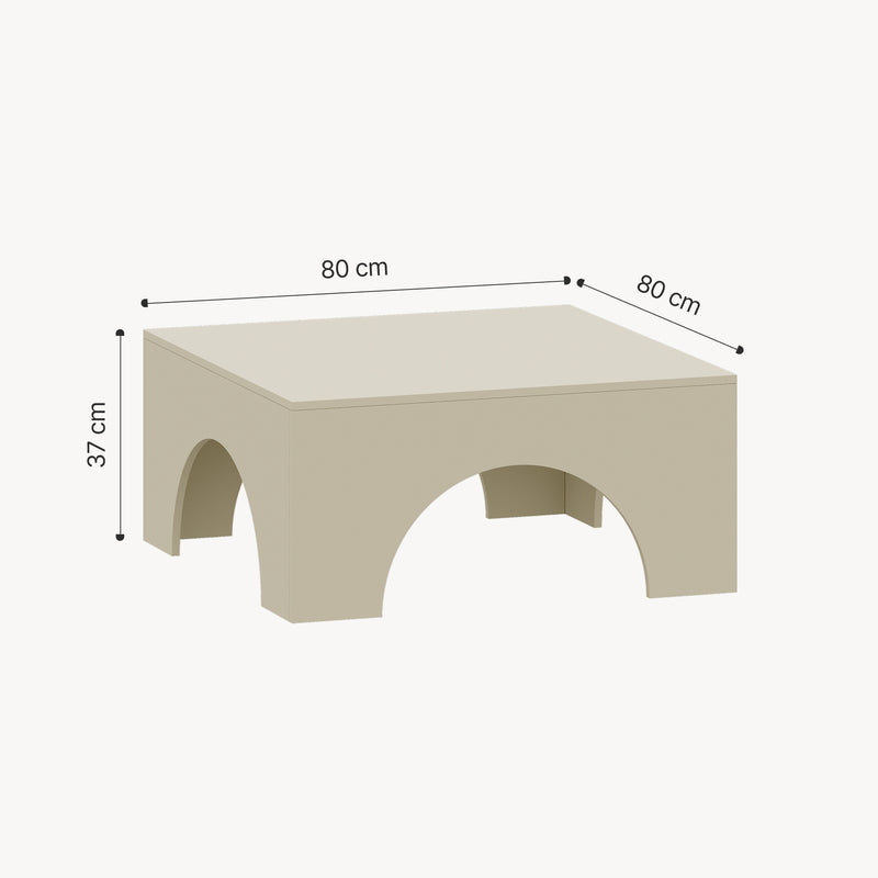 Maßskizze Couchtisch Vivatka 80x80x37 cm [en.casa]