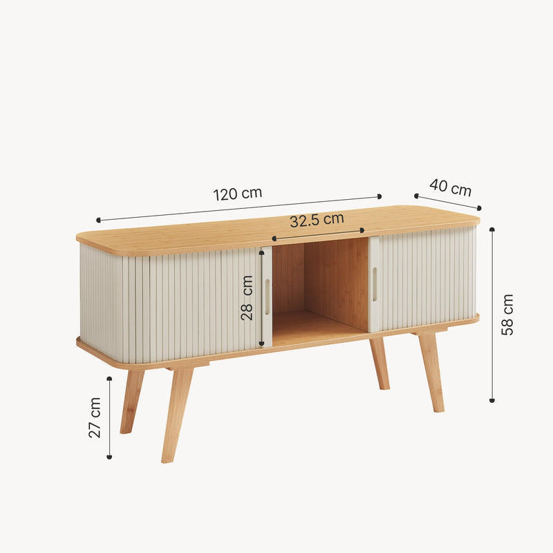 Maßskizze TV Schrank Tysvær [en.casa]
