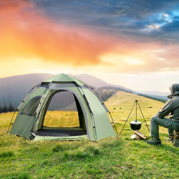 Campingzelt Nybro Pop Up Kuppelzelt 240x205x140cm in versch. Farben [pro.tec]