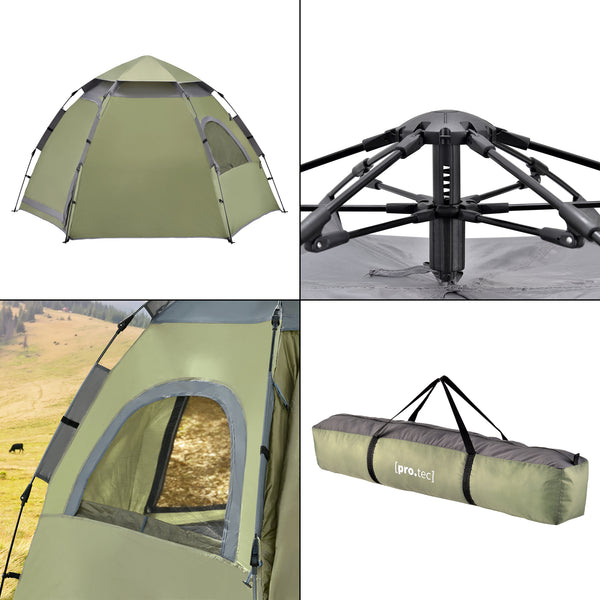 Campingzelt Nybro Pop Up Kuppelzelt 240x205x140cm in versch. Farben [pro.tec]