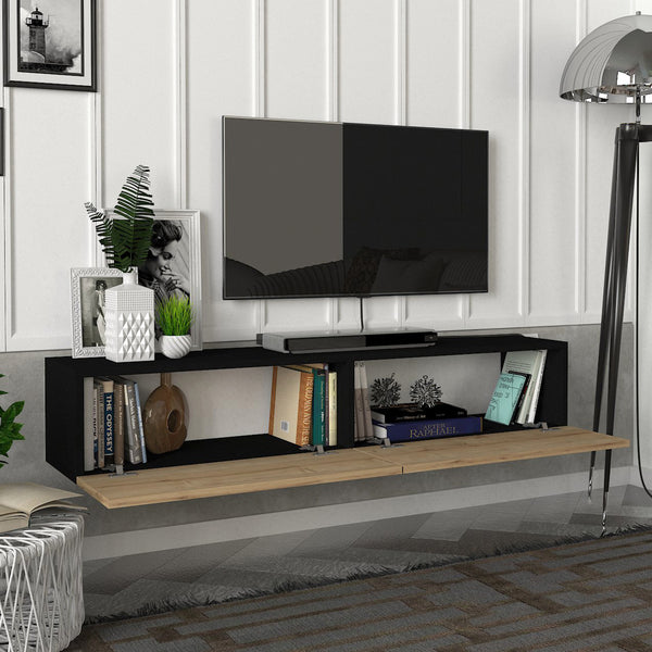 Fernsehschrank Toivakka 135x31x25cm in versch. Farben [en.casa]