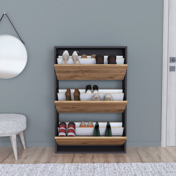 Schuhschrank Aurskog 110x73,5x24cm versch. Farben [en.casa]