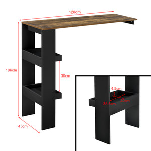 Bartisch Bromölla 120x45x106 cm versch. Farben en.casa