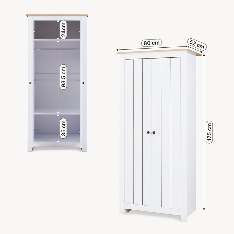 Maßskizze Kleiderschrank Trorjam [en.casa]