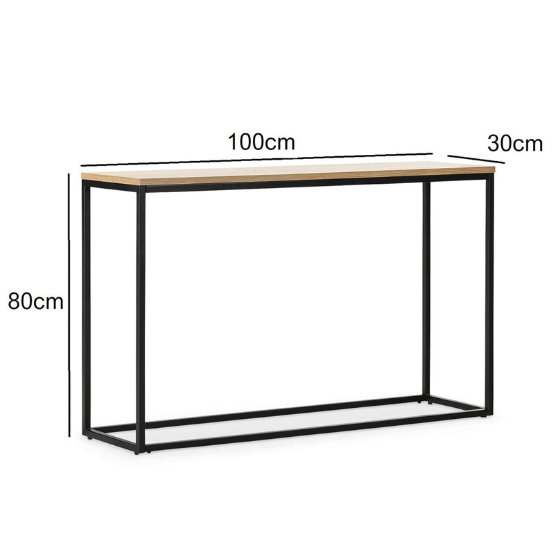 Maßskizze Konsolentisch Kittilä 80x100x30cm versch. Farben [en.casa]