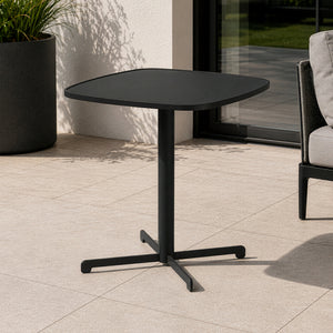 Outdoor Bistrotisch Foggia 75x70x70 cm Stahl Anthrazitgrau [casa.pro]