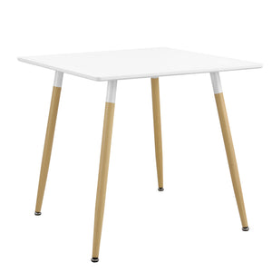 Esstisch Hessen 80x80x74 cm Weiß Matt in quadratisch und rund en.casa - premiumXL