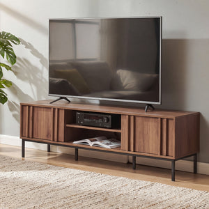 Fernsehschrank Kilmandar 160x40x49 cm Walnussoptik [en.casa]