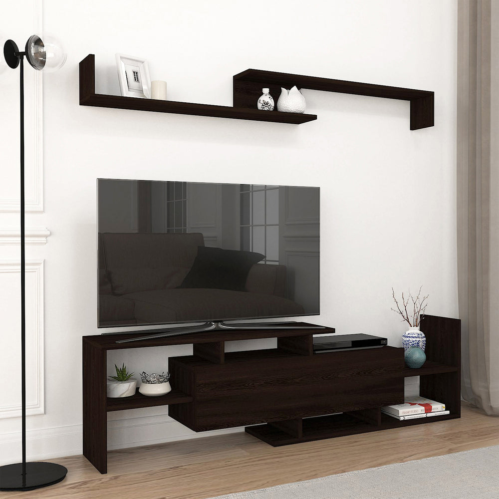 Fernsehschrank Liksefte mit Wandregal 154x28x42 cm [en.casa]