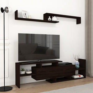 Fernsehschrank Liksefte mit Wandregal 154x28x42 cm [en.casa]