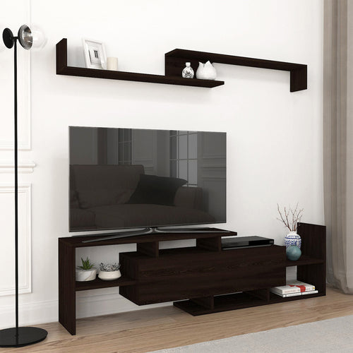 Fernsehschrank Liksefte mit Wandregal 154x28x42 cm [en.casa]