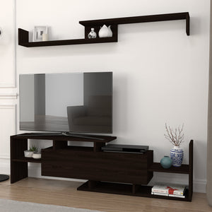Fernsehschrank Liksefte mit Wandregal 154x28x42 cm [en.casa]