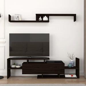 Fernsehschrank Liksefte mit Wandregal 154x28x42 cm [en.casa]
