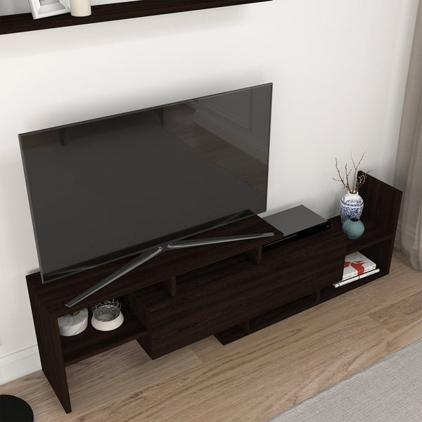 Fernsehschrank Liksefte mit Wandregal 154x28x42 cm [en.casa]