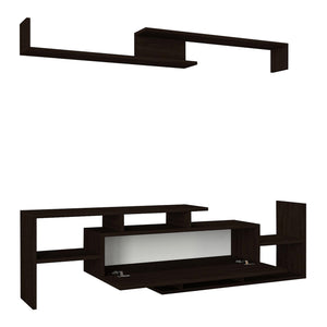 Fernsehschrank Liksefte mit Wandregal 154x28x42 cm [en.casa]