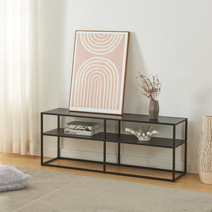 Fernsehtisch Solund 120x30x46cm Schwarz [en.casa]