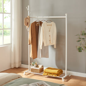 Rollbarer Garderobenständer Snåsa 170x105x43 cm [en.casa]