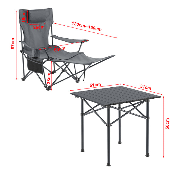 Campingmöbel Set Bellante 3-tlg. Klappbar [casa.pro]
