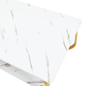 Couchtisch Kolta 120x60x43 cm Marmoroptik [en.casa]