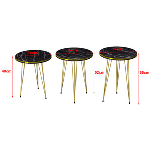 Satztisch Ry 3er Set in versch. Farben [en.casa]