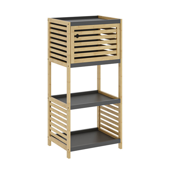 Badregal Kydesby Bambus Natur/Grau [en.casa]