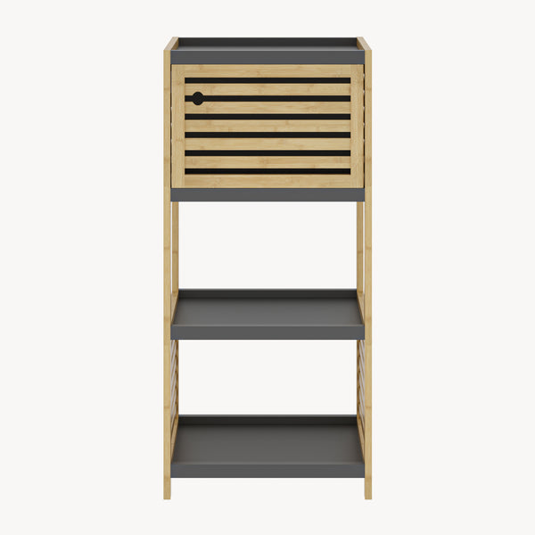 Badregal Kydesby Bambus Natur/Grau [en.casa]