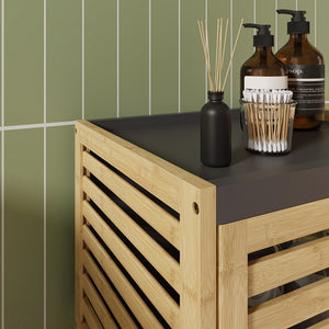 Badregal Kydesby Bambus Natur/Grau [en.casa]