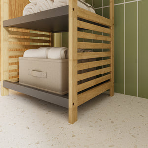 Badregal Kydesby Bambus Natur/Grau [en.casa]