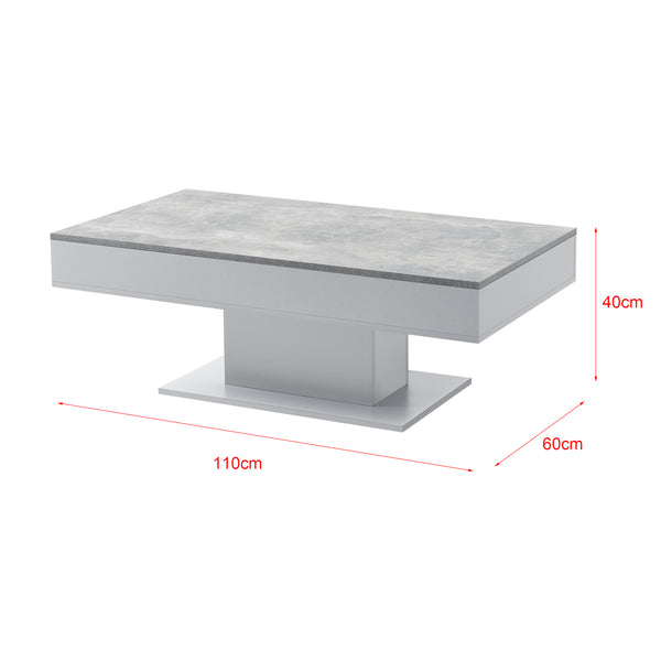 Couchtisch Lünen mit 2 Staufächern versch. Farben [en.casa]