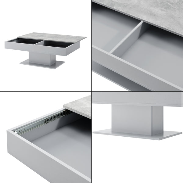 Couchtisch Lünen mit 2 Staufächern versch. Farben [en.casa]