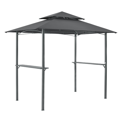 Grillpavillon Parga 250x241x151cm Dunkelgrau en.casa - premiumXL