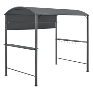Grillpavillon Pyrgos 215 x 220 x 140 cm Dunkelgrau en.casa - premiumXL