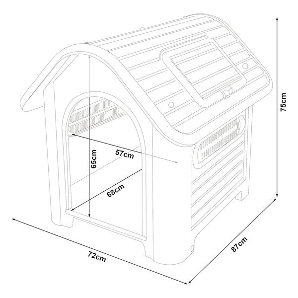 Hundehütte Bello [en.casa]