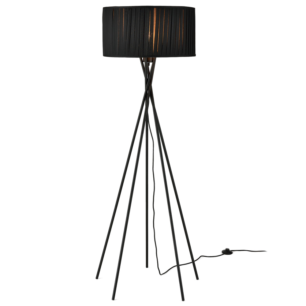 Stehleuchte Black Mikado 1x E27 48x155 cm Schwarz lux.pro - premiumXL