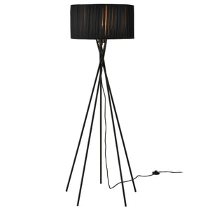 Stehleuchte Black Mikado 1x E27 48x155 cm Schwarz lux.pro