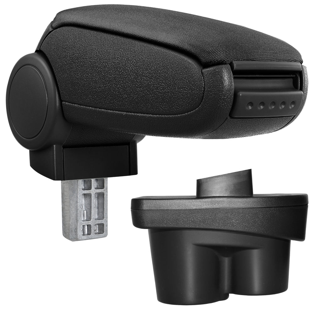 Mittelarmlehne Passgenau für Opel Corsa E ab Bj. 2014 - Armauflage mit Staufach - gepolstert - schwarz - grau [pro.tec] - premiumXL