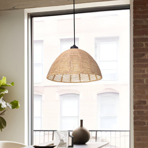 Hängeleuchte Romsey Metall+Rattan [lux.pro] - premiumXL