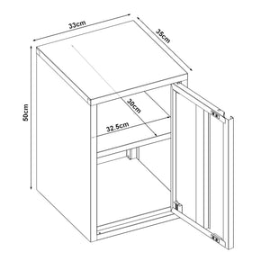 Hängeschrank Burlöv 50x33x35 cm Stahl [en.casa]